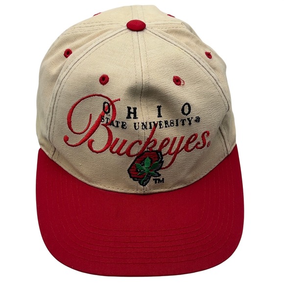 Outdoor Cap Other - Ohio State University Buckeyes Hat Outdoor Cap Tan Red Adjustable Vintage Style